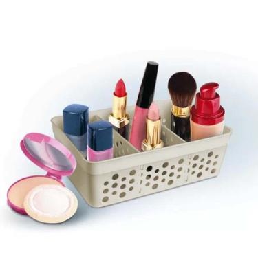 Imagem de Cesto Organizador C 2 Divisória Tamanha M Cinza Empilhável - Usual Uti