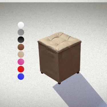 Imagem de Puff Baú Quadrado Conforto No Quarto Sala Cozinha Serviço - Realizar, 
