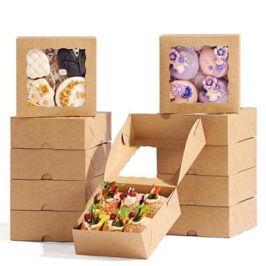 Imagem de Bakery Boxes JCXGRVC Truffle Pastry Gift 12,7 x 12,7 x 5 cm, pacote co