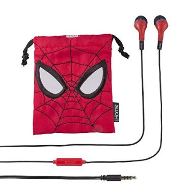 Imagem de Fones de ouvido com isolamento de ruído Marvel Avengers com microfone embutido e bolsa de viagem (Homem Aranha)