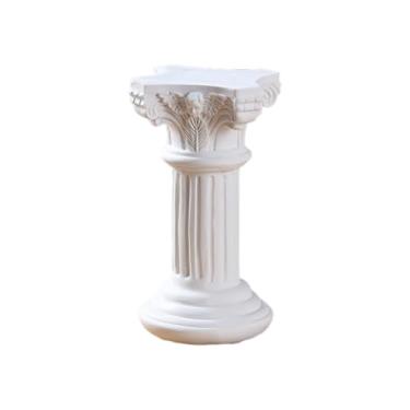 Imagem de WeiLaiKeQi Pequena estátua de pilar romano, suporte de vela de resina, mini estatueta de coluna grega para festa de inauguração de casa de casamento, 5.8 Cm X 5.8 Cm X 11