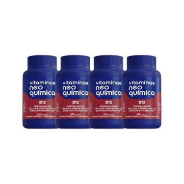 Imagem de Kit 4x Vitamina B12 60 cpr mastigáveis - NEO QUIMICA