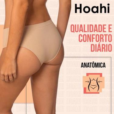 Imagem de Kit Com 6 Calcinhas Biquini Alta Poliamida Sem Costura - Hoahi, Preto,