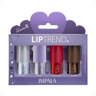 Imagem de Kit Impala Liptrend Gloses: 4 Gloss Labial