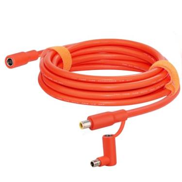 Imagem de Cabo de extensão DC7909 de 3 m para painel solar, fêmea para macho com adaptador DC8020 de ângulo reto, compatível com estações de energia portáteis GZ Yeti, Aker, Jackery, 14AWG - para energia solar