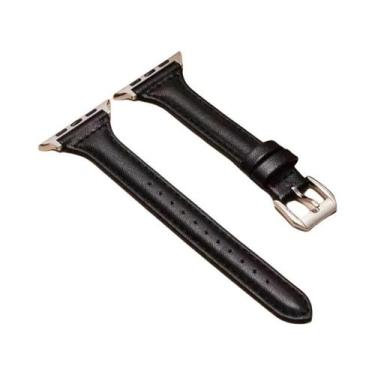 Imagem de Pulseira De Couro Slim Para Apple Watch Band 45mm 41 40 44 38 49 46 42