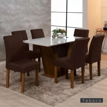 Imagem de Kit 4 Capas De Cadeira Jantar Cozinha Lisa Com Elástico