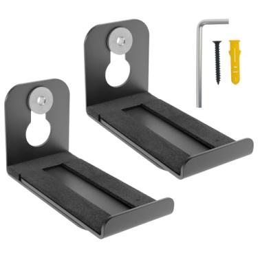 Imagem de Suporte de TV de barra de som com orifícios, suporte de base antiderrapante, seguro e fácil de instalar, até 13,6 kg, suporte universal de barra de som para montagem sob TV, montado na parede para