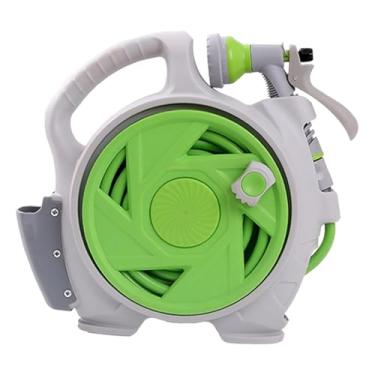 Imagem de IEUDNS Carretel de mangueira de jardim, carrinho de tubo de água, carrinho de irrigação, veículo, tubo de água, conjunto de carretel de mangueira de, Verde