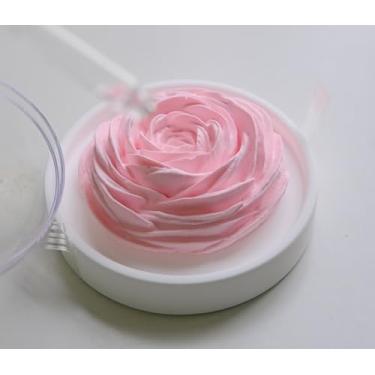 Imagem de FLCSIed Difusor de flor passiva de óleo essencial - difusores de aromaterapia de porcelana de flor de peônia não elétricos para pequenos cômodos, decoração de mesa, banheiro (rosa, rosa)