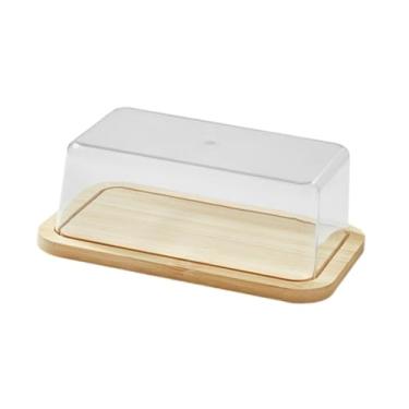 Imagem de Generic Manteigueira com tampa retangular, prática, para guardar queijos, bandeja para guardar manteiga, recipiente para geladeira, balcão de cozinha, M