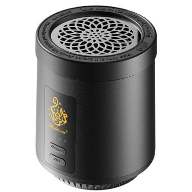 Imagem de MIRCTRI Queimador de incenso elétrico com temporizador, carvão e oud 2 em 1, queimador de resina de olíbano, queimador arabian Oud Bakhoor para casa, carro, escritório, meditação, sem chama aberta