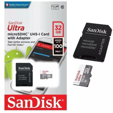 Imagem de Cartão Micro Sd 32gb Ultra Classe 10 MicroSDXC UHS-I 100mb/S
