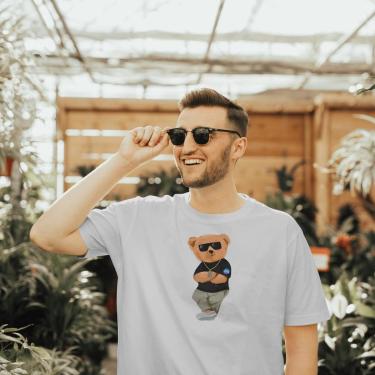 Imagem de Camiseta Masculina Casual Estampada Urso Moderna e Confortável em Algodão do P ao G1-Masculino