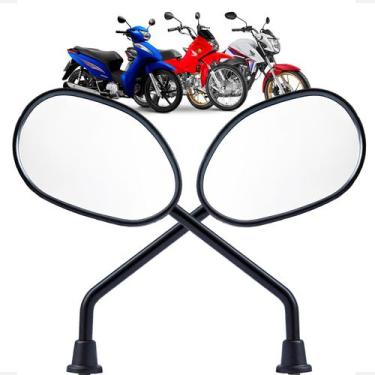 Imagem de Retrovisor Da Biz 125 Par Espelho Convexo Para Bros 150 125 Pra Pop 10