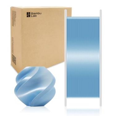 Imagem de Bamboo Original PLA Silk+ Filamento Textura de Seda Brilhante, Brilhante, Forte Ligação Interlayer para Bambu Lab A1/A1 MINI/X1/X1C/P1P/P1S/AMS. Alta Velocidade de 1,75 mm e Impressão Fácil com RFID 1