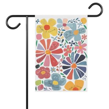 Imagem de Subtle Be The Resistance Boho Flower Garden Flag - Subtle Anti Trum*P Yard Flag - Presente de inauguração de casa ou feriado - Boas ideias decoração ao ar livre e terraços de jardim - Banner de