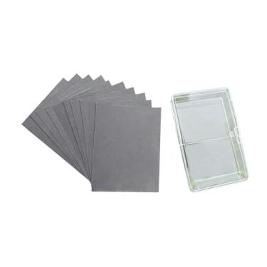 Imagem de oshhni 10x apontador de lápis de sobrancelha, ponta de lápis, ferramentas de modelagem, lixa de polimento, resistente ao desgaste para artistas, delineador, com Caixa