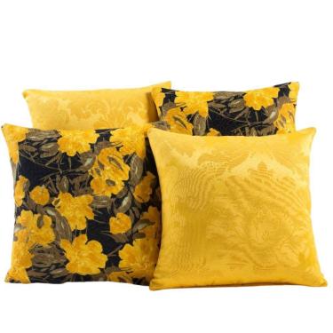 Imagem de Capa Almofada Estampada Jacquard Decorativas com Ziper 4 unidades