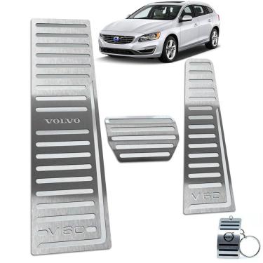 Imagem de Descanso de Pé  + Pedaleira Inox Prata Volvo V60 2012 A 2018