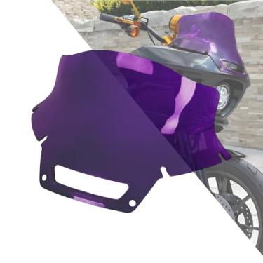 Imagem de HDBUBALUS Defletor de vento de para-brisas de motocicleta adequado para Harley Low Rider ST FXRST 2022-2024 Softail Low Rider EL Diablo FXLRST 2022 (Roxo)