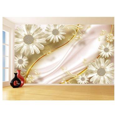 Imagem de Papel De Parede 3D Floral Textura Sala Flores 3,5M Xfl271