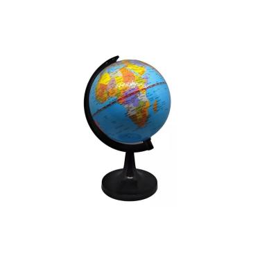 Imagem de Mini mapa mundial giratório World Globe de 8,5 cm com base