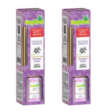 Imagem de Kit 2 Difusor de Ambientes Premium Mogilândi Orquídea Purple  250ml