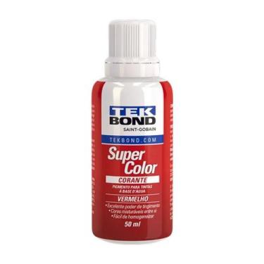 Imagem de Corante Líquido Tekbond 50ml Vermelho Para Tinta Base Água