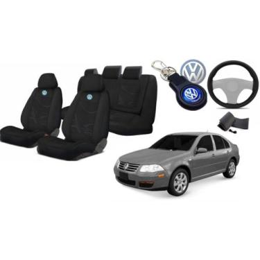 Imagem de Conjunto Capas Proteção Tecido Premium Bora 2000-2011 + Volante + Chav