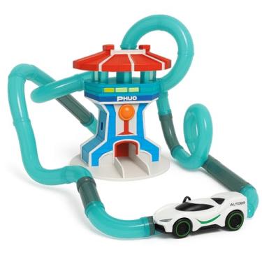 Imagem de Pista de Corrida Interativa 3d com Tubos – 73 Peças, com Mini Carro de Corrida, Brinquedo Interativo e Educativo para Crianças - MJ BRANDS