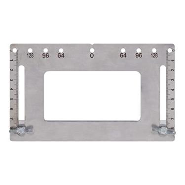Imagem de Gabarito de hardware de gabinete ajustável, aço inoxidável, alça de móveis, localizador de punção com placa de escala para carpintaria, porta de guarda-roupa, ferramenta de