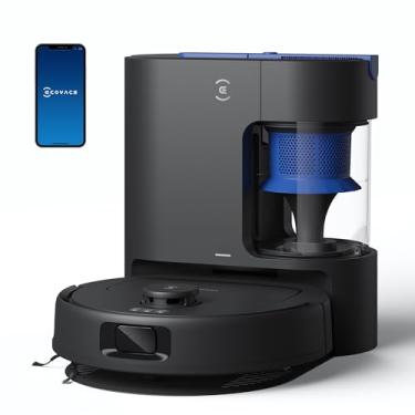 Imagem de ECOVACS Aspirador e esfregão robô DEEBOT N20e Plus, com estação de autoesvaziamento sem bolsa, sucção potente de 10.000 pa, tecnologia antiembaraço, capacidade de 45 dias, tempo de execução de 300