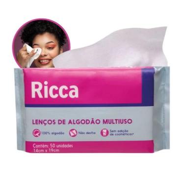 Imagem de Lenços de Algodão Multiuso p/ Limpeza e Cuidado 50 Unidades Ricca