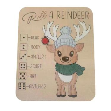 Imagem de Yunhgft Quebra-cabeça de Natal, Brinquedo Educativo, Lembrancinha de Festa, Atividade Divertida para Desenvolvimento Inicial, Jogo de Mesa, Rena