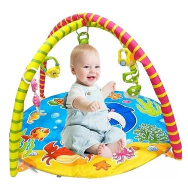 Imagem de Tapete de Atividades Arco Flexíveis Interativo Infantil Móbile E Brinquedos De Pendurar (Menina)