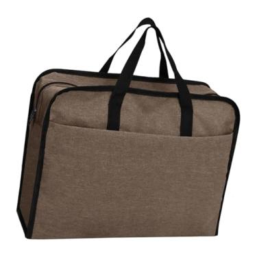 Imagem de Esquirla Pasta de negócios organizadora de arquivos estojo portátil bolsa de armazenamento de viagem bolsa de documentos para trabalho viagem de negócios, Cáqui 41x13x32cm