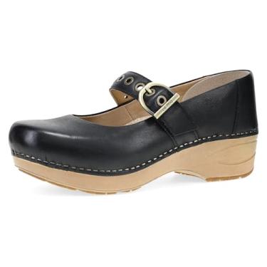 Imagem de Dansko Tamancos femininos XP 2.0 Mary Jane – Sapatos de couro antiderrapante com suporte de arco, palmilha removível e alça ajustável – Ideal para professores e profissionais de serviço, Preto, 5.5-6