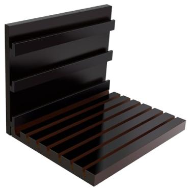 Imagem de Suporte de exibição de moedas Challenge de madeira lisa, porta-moedas militares, versátil, estável, porta-moedas, estojo de exibição para colecionadores de moedas