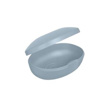 Imagem de Saboneteira Soft Fechada Porta Sabão Barra Portátil Viagem Escola Mala(Azul)