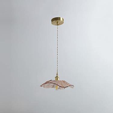 Imagem de YQSLQZZ Lustre de vidro, luminária pendente de ilha de cozinha vintage, iluminação decorativa acima da pia da mesa de jantar, luzes de teto suspensas, para sala de estar, quarto, corredor, altura