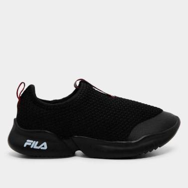 Imagem de Tênis Infantil Fila Funny Unissex, Preto, Vermelho, 35