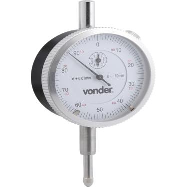 Imagem de Relógio comparador 10mm 0,01mm analógico rc010 - Vonder