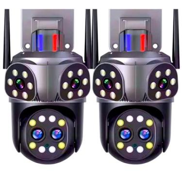 Imagem de KIT 2X Câmera de Segurança 4MP WiFi Zoom 10X IP 360 PTZ sem fio inteli