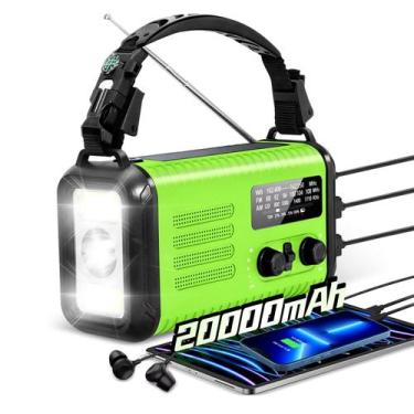 Imagem de Rádio de manivela de emergência Puyinii 20000mAh com carregador solar 
