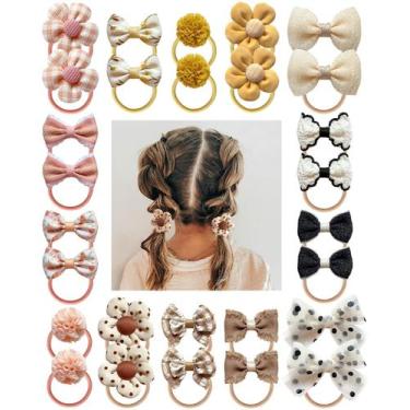Imagem de Conjunto de laços florais Cherssy Baby Girl, 28 peças