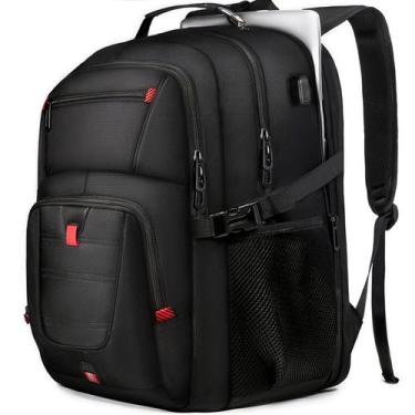 Imagem de Mochila de viagem Z-MGKISS 50L com compartimento para laptop preta