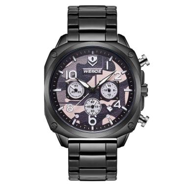 Imagem de Relógio Masculino Weide Analógico WD009B Preto e Camuflado-Masculino