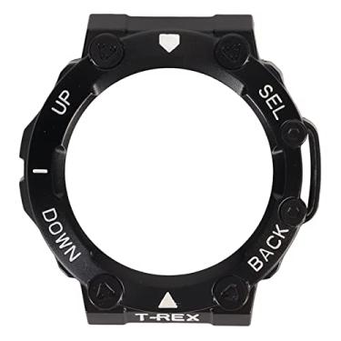 Imagem de Capa protetora de relógio recortes precisos à prova de choque design elegante material durável para relógio inteligente T Rex 2 PC plástico (preto e branco)