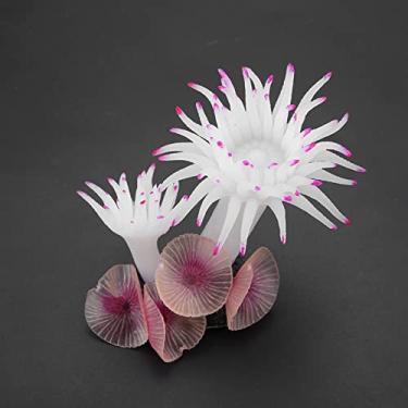 Imagem de Zerodis Decoração de Planta de Artificial de Silicone Realista para Tanque de Peixes Ornamento de Aquário Realista para Decoração de Tanque de Peixes de água Doce e Salgada Suprimentos de